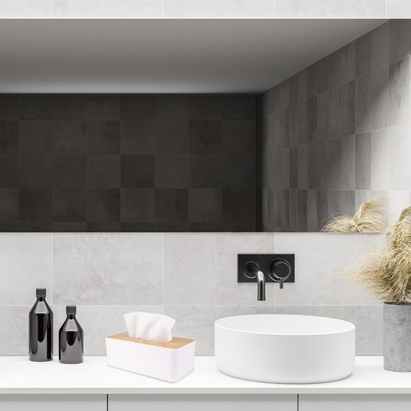 Tissue Box Holder for Bathrooms,Bamboo Cover Plate,Home and Office1 Pack - Picture 7 of 7